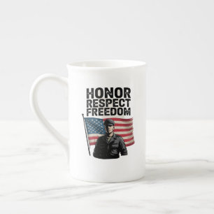 Die Anerkennung des Veteran Day Patriotic Design Porzellantasse