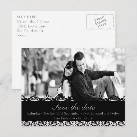 Die Anette-Save the Date Postkarte (Vorne/Hinten)