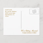 Die Anette-Sparen Sie das Datum Postkarte (Rückseite)