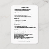 Die Angelus-Gebetskarte des Engels Visitenkarte (Rückseite)