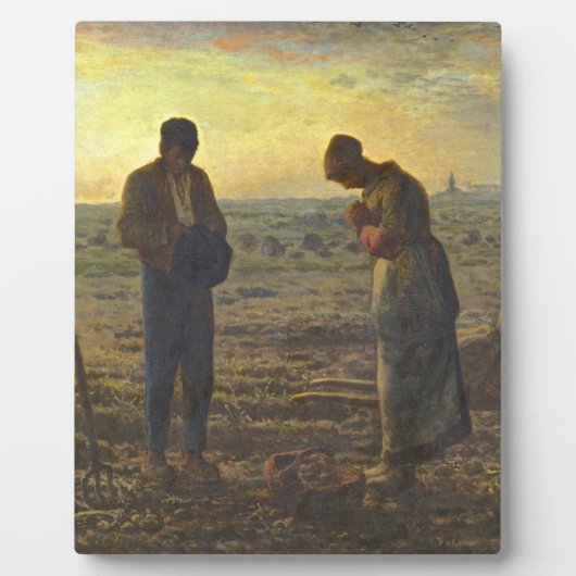 Die Angelus Jean Francois Millet Fotoplatte (Vorderseite)