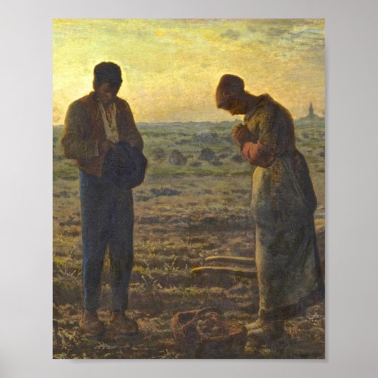 Die Angelus Jean Francois Millet Poster (Vorne)