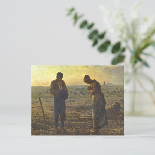 Die Angelus Jean Francois Millet Postkarte (Stehend Vorderseite)