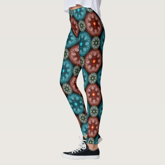Die angenehme, farbenfrohe Dekoration Leggings (Links)