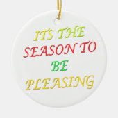 Die angenehme Weihnachtszeit-Logo gemischt Farbe Keramik Ornament (Vorne)