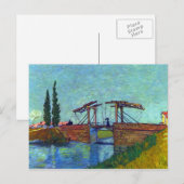 Die Anglois Brücke bei Arles durch Vincent van Postkarte (Vorne/Hinten)