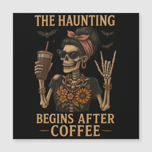 Die Angst beginnt nach dem Kaffee - Magnetkarte (Vorderseite)
