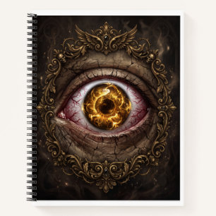 Die Angst vor Augen Gothic-Horror-Auge Dunkles Hal Notizblock