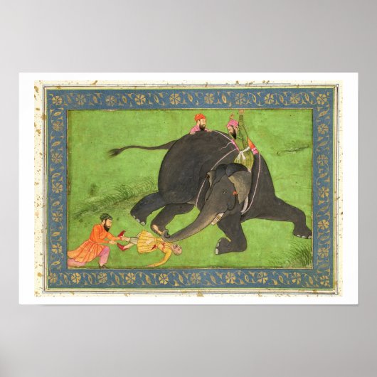 Die Anhänger retten einen gefallenen Mann aus eine Poster (Vorne)