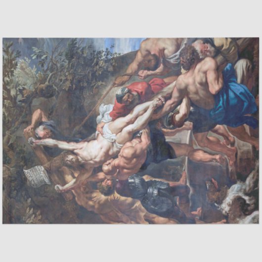 Die Anhebung des Kreuzes, Rubens Seidenpapier (Vorderseite)