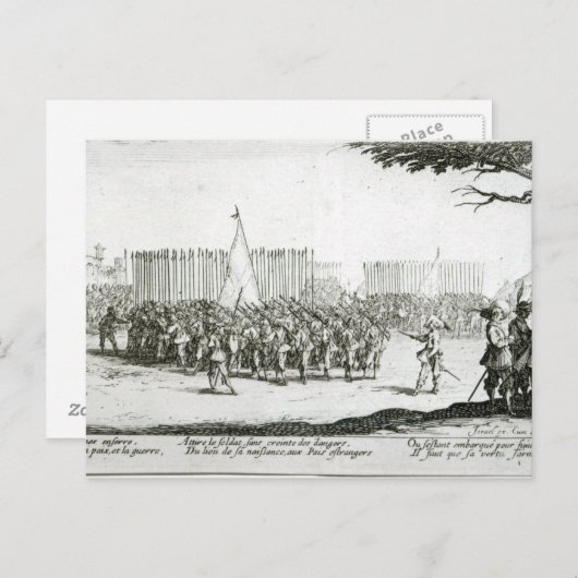 Die Anhebung einer Armee Postkarte (Vorne/Hinten)