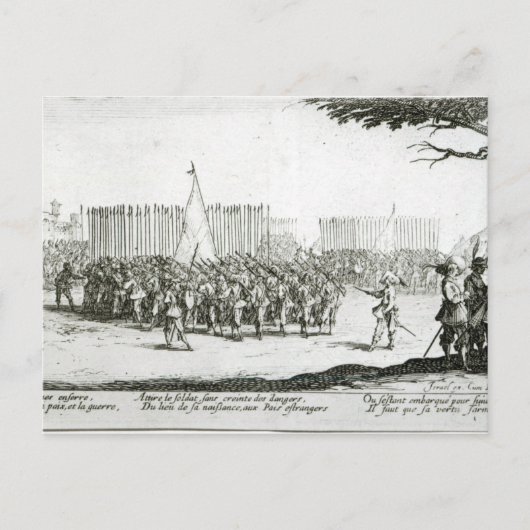 Die Anhebung einer Armee Postkarte (Vorderseite)