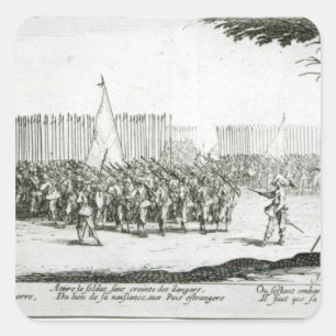 Die Anhebung einer Armee Quadratischer Aufkleber