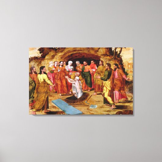 Die Anhebung von Lazarus Leinwanddruck (Vorderseite)
