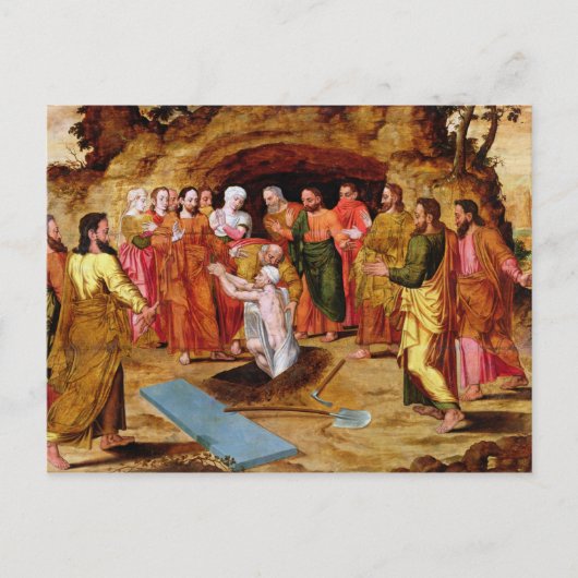 Die Anhebung von Lazarus Postkarte (Vorderseite)