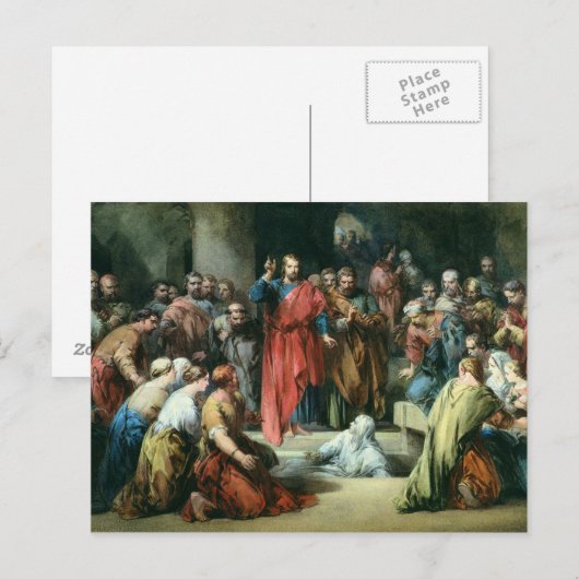 Die Anhebung von Lazarus Postkarte (Vorne/Hinten)