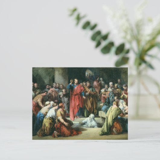 Die Anhebung von Lazarus Postkarte (Stehend Vorderseite)