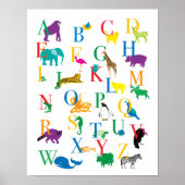 Die Animal Alphabet Print Poster (Vorne)