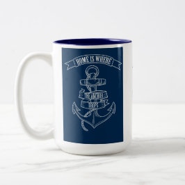 Die Anker-Zuhause ist der Bereich, in dem der Anke Zweifarbige Tasse