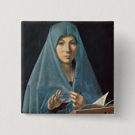Die Ankündigung, 1474-75 (Öl auf Platte) Button (Vorderseite)