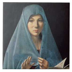 Die Ankündigung, 1474-75 (Öl auf Platte) Fliese