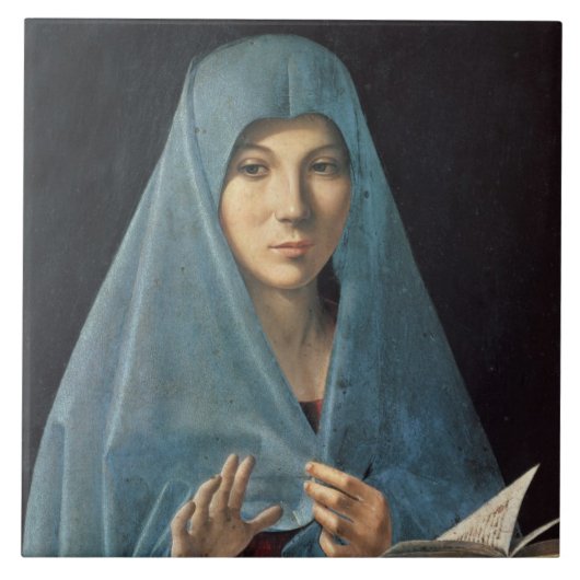 Die Ankündigung, 1474-75 (Öl auf Platte) Fliese (Vorderseite)