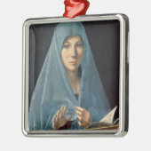 Die Ankündigung, 1474-75 (Öl auf Platte) Silbernes Ornament (Links)