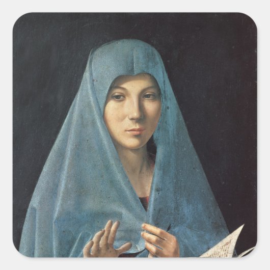 Die Ankündigung, 1474-75 Quadratischer Aufkleber (Vorderseite)