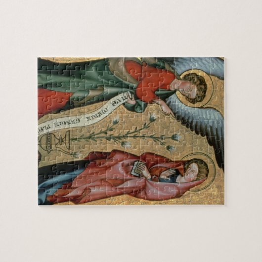 Die Ankündigung, c.1330 (Öl auf Platte) Puzzle (Horizontal)