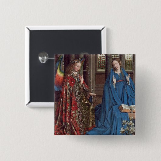 Die Ankündigung, C. 1434 - 6 (Öl auf Leinwand) Button (Vorne & Hinten)