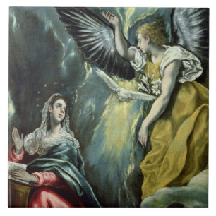 Die Ankündigung, c.1575 (Öl auf Leinwand) Fliese