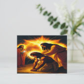 Die Ankündigung der Christlichen Kunst Postkarte (Stehend Vorderseite)