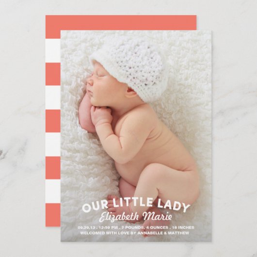 Die Ankündigung der kleinen Dame (Vorne/Hinten)