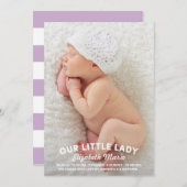 Die Ankündigung der kleinen Dame (Vorne/Hinten)