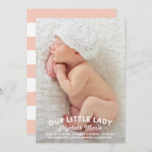 Die Ankündigung der kleinen Dame (Vorne/Hinten)