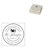 Die Ankündigung der neuen Hausantrittsrede Gummistempel (Stempel)