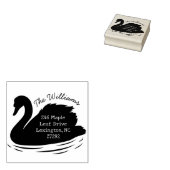 Die Ankündigung der Swan-Rücksendeadresse durch un Gummistempel (Stempel)
