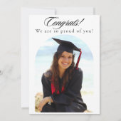 Die Ankündigung des Graduate Abschluss (Rückseite)