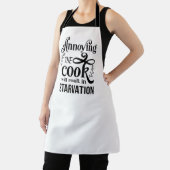 Die Ankündigung des Kochs wird in Hunger enden Schürze (InSitu)