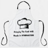 Die Ankündigung des Kochs wird zu STARVATION führe Schürze (Vorderseite)