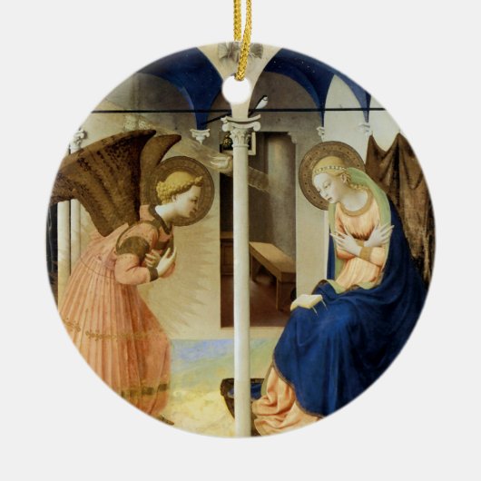 Die Ankündigung durch Fra Angelico Keramik Ornament (Vorne)