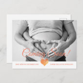 Die Ankündigung einer Schwangerschaft im Foto komm (Vorne/Hinten)