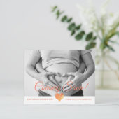 Die Ankündigung einer Schwangerschaft im Foto komm (Stehend Vorderseite)