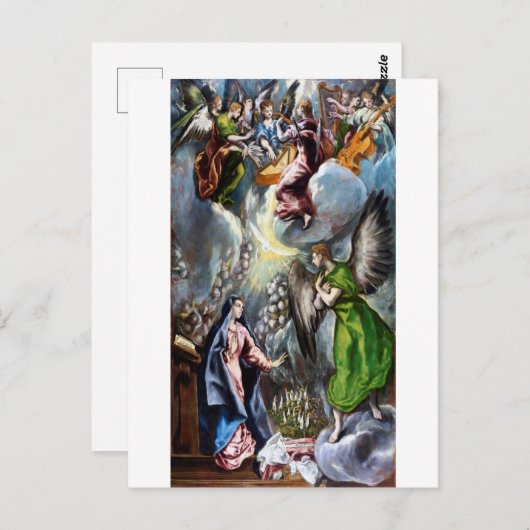 Die Ankündigung El Greco Postkarte (Vorne/Hinten)