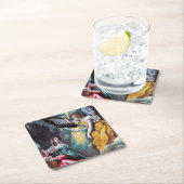 Die Ankündigung El Greco Rechteckiger Pappuntersetzer (Vor Ort)