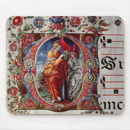Die Ankündigung, historiated Anfangs'O Mousepad (Vorne)