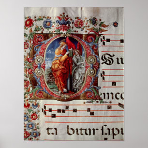 Die Ankündigung, historiated Anfangs'O Poster