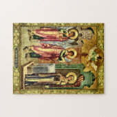 Die Ankündigung mit dem Verzierten Gold Frame Icon Puzzle (Horizontal)