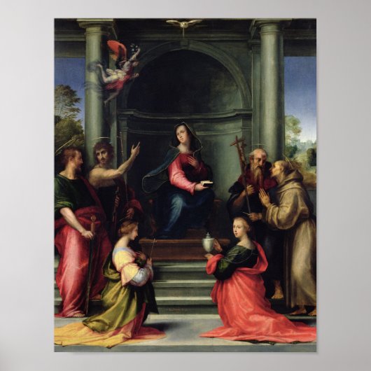 Die Ankündigung mit Heiligen, 1515 Poster (Vorne)