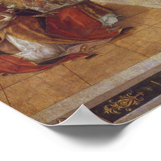 Die Ankündigung mit St. Emidius, 1486 Poster (Ecke)